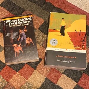 Where the Red Fern Grows and The Grapes of Wrath Books